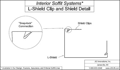 Interior Soffit Systems L-Shield Clip and Shield